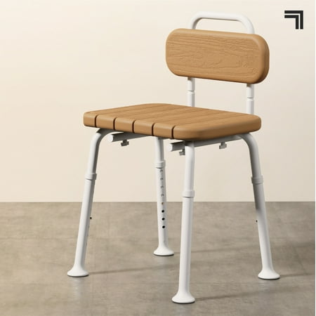 Sharper Image® Deluxe Shower Chair, Bath Seat for Seniors, Shower Bench with Back, Bathroom Safety