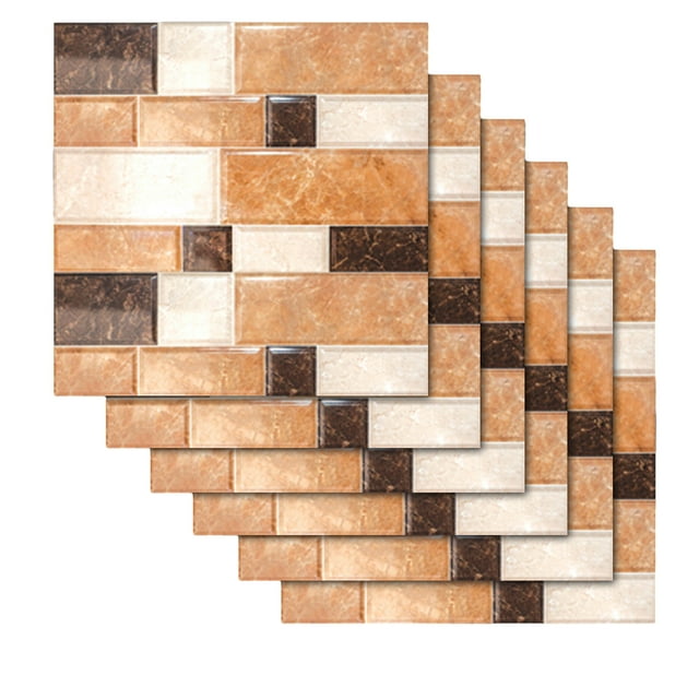 Cateissary 6x pegatinas de papel tapiz impermeables que añaden personalidad a las paredes, pegatinas de azulejos, decoración de la habitación, Decoración del hogar