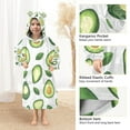 thumbnail image 3 of FORMRS Wearable Blanket Hoodie with Sleeves for Kids Cozy Flannel Sweatshirt, Avocado, 3 of 7