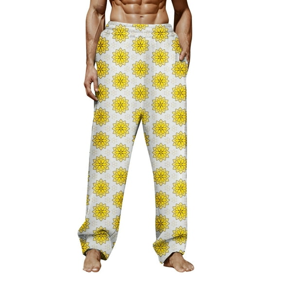 OJinShaWanO Zubaz Pants Men Men Spring Summer Independence Day Print Pajama Pants Long Pants Casual Pants