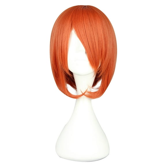Unique Bargains Wigs for Women 14" Red Bob Wig with Wig Cap