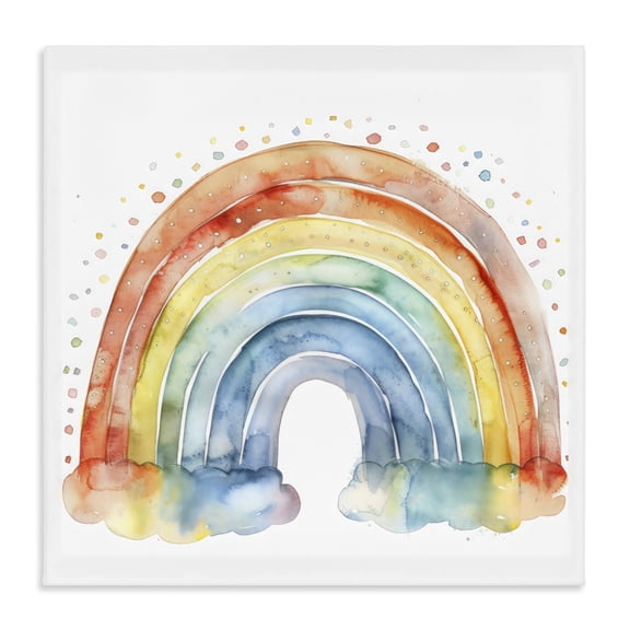 Stupell Industries Contemporary Colored Rainbow Clouds Canvas Art, 17 x 17, by Creative Studio