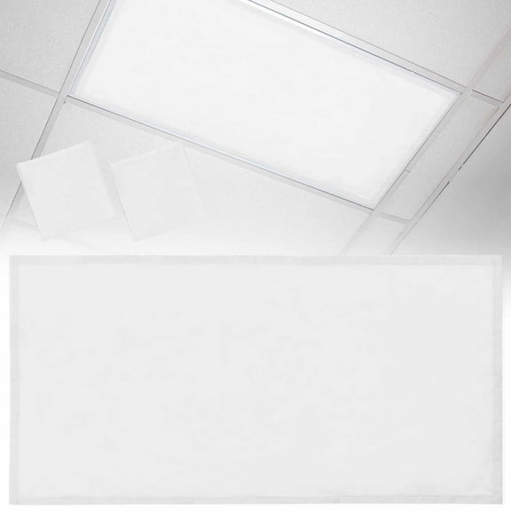 2 Pack Solid Color Fluorescent Light Covers for Ceiling Lights White Magnetic Ceiling Light Covers Overhead Light Filters for Office Classroom Home