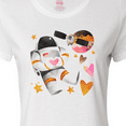 thumbnail image 4 of Inktastic Astronaut Valentine Outer Space Hearts Women's T-Shirt, 4 of 5