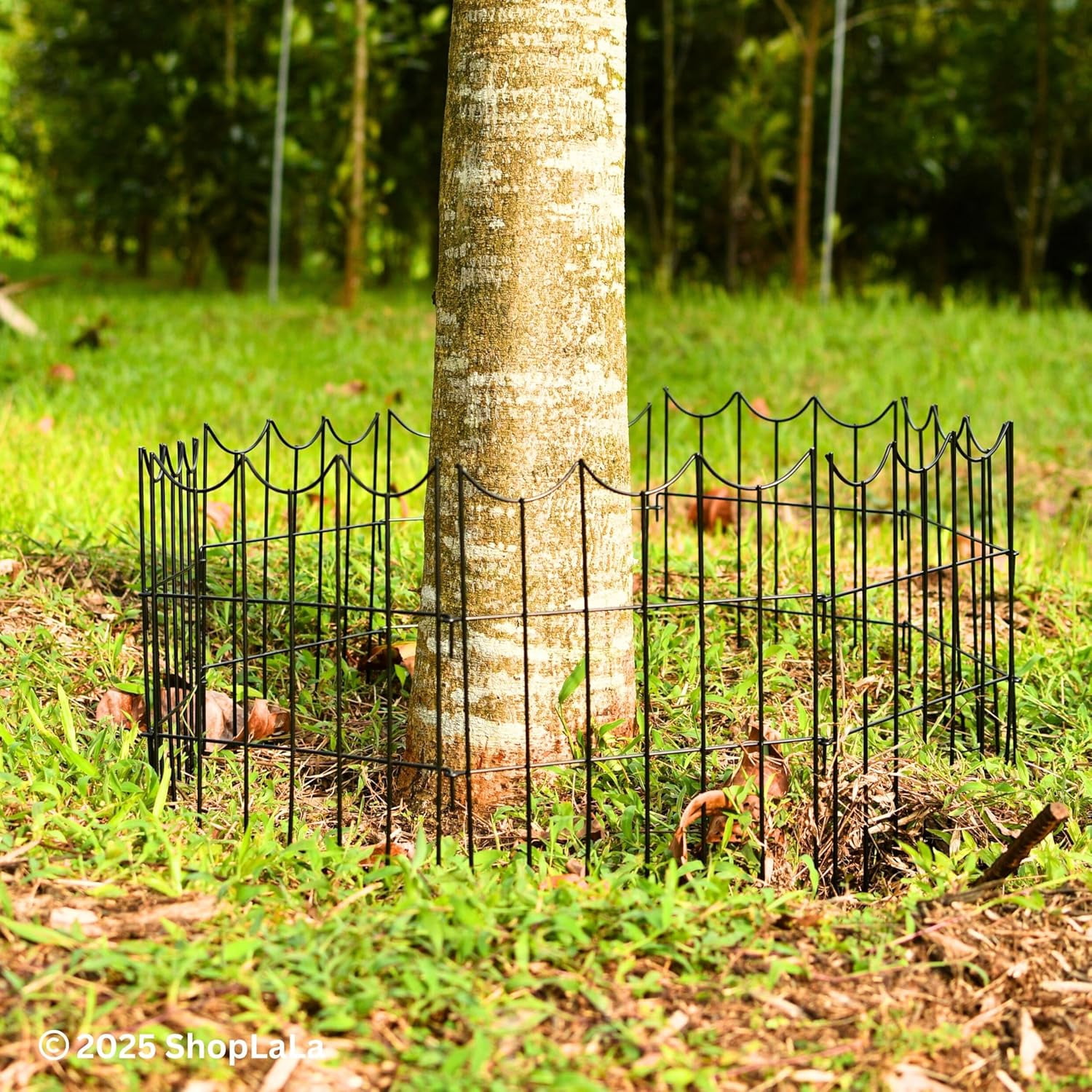 Rustproof Black Metal Garden Fence Border 20 Panels 12in x 16.5in Decorative Pet Barrier for Yard  Outdoor Use