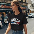 thumbnail image 3 of Camisetas Radicales Left Scum Aparentemente para Mujer Casual, 3 of 7