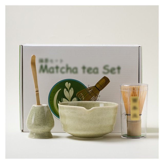 Matcha Whisk Set, Matcha Bowl Set With Spout, Matcha Whisk and Holder, Bamboo Matcha Scoop