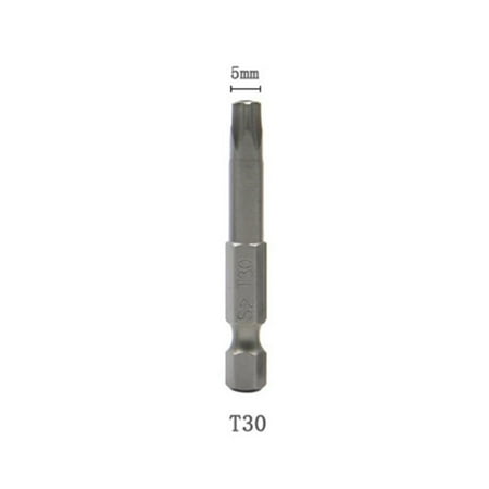 

BCLONG 1Pc 50Mm 1/4 Hex Shank Five-Point Magnetic Torx Screwdriver Bit T10-T40