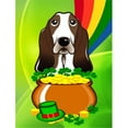 thumbnail image 1 of Basset Hound St. Patricks Day Flag Garden, 1 of 1