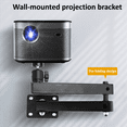 thumbnail image 2 of 3X Foldable Projector Wall Mount Universal Adjustable Ceiling Stand Projectors Bracket Support, 2 of 8