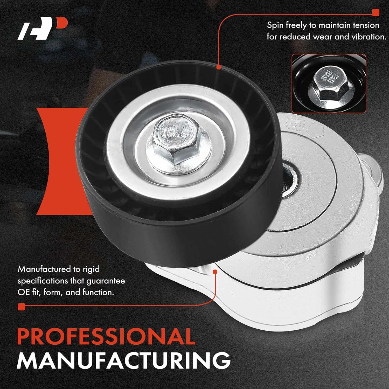 A-Premium Belt Tensioner Assembly with Pulley Compatible with Dodge Dart 2013-2016 & Jeep Cherokee 2015-2019, Compass 2018-2020, Renegade 2015-2019 & Fiat 500X, Replace# 19311461, 4627742AA
