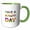 Green/White, variant on 3drose, Cute Colorful Text Have a Blessed Day. an Elegant Typography Gift, 11oz Two-tone Yellow Mug