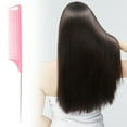 thumbnail image 2 of EARKITY Hair Rat Tail Combs, Parting Rattail, Teasing Fine Tooth Comb, Metal Hair Pick Detangling, Heat Resistant Carbon Fiber Teasing Comb, and Stainless Steel Pintail, 2 of 2