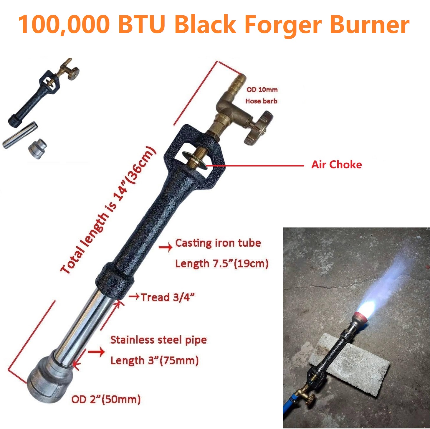 16KG/35lbs Propane Smelting Furnace Kit with Large Tongs