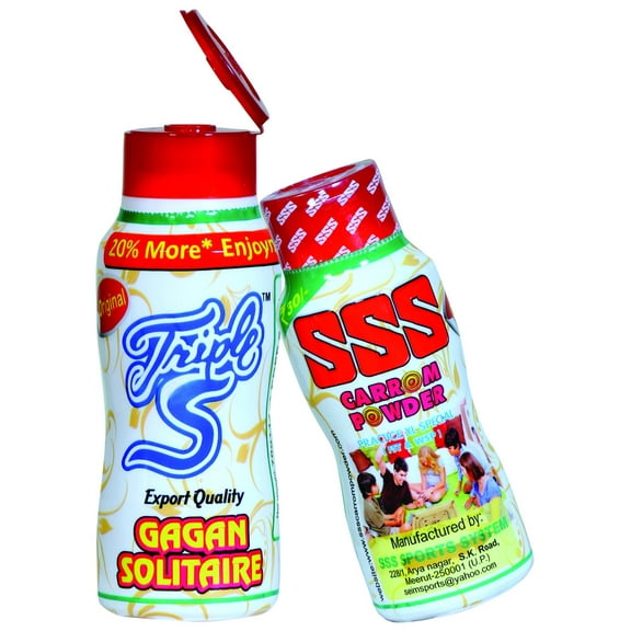 SSS Carrom Board Powder - 85 gm for Practice for Tournament - Export Quality Pack of 2