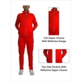 thumbnail image 2 of Men’s Moisture Wicking Quick Dry Performance Reflective Track Jacket & Jogger 2-Piece Set (Sizes, S-2XL), 2 of 5