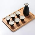 thumbnail image 3 of Ceramic Sake Set with Warmer Pot Bamboo Tray-Traditional Japanese Pottery Hot Saki Set 11-Piece including 1 Sake Pot,6 Sake Cups，1 Warming Mug，1 Candle Stove, 1 Candle Tea Light Holder and 1 Tray, 3 of 8