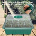 thumbnail image 1 of Bandejas de semillas de 5 piezas con tapas Propagadores de 12 células Bandejas de germinación de plantas Kit de inicio de plántulas ajustable de humedad con 10 etiquetas blancas y 2 sembradoras para XianweiShao 8390611716554, 1 of 1