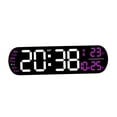 thumbnail image 1 of Reloj despertador digital con luz ambiental colorida de 12/24 horas para dormitorio, aula y dormitorio. Rosa roja, 1 of 7