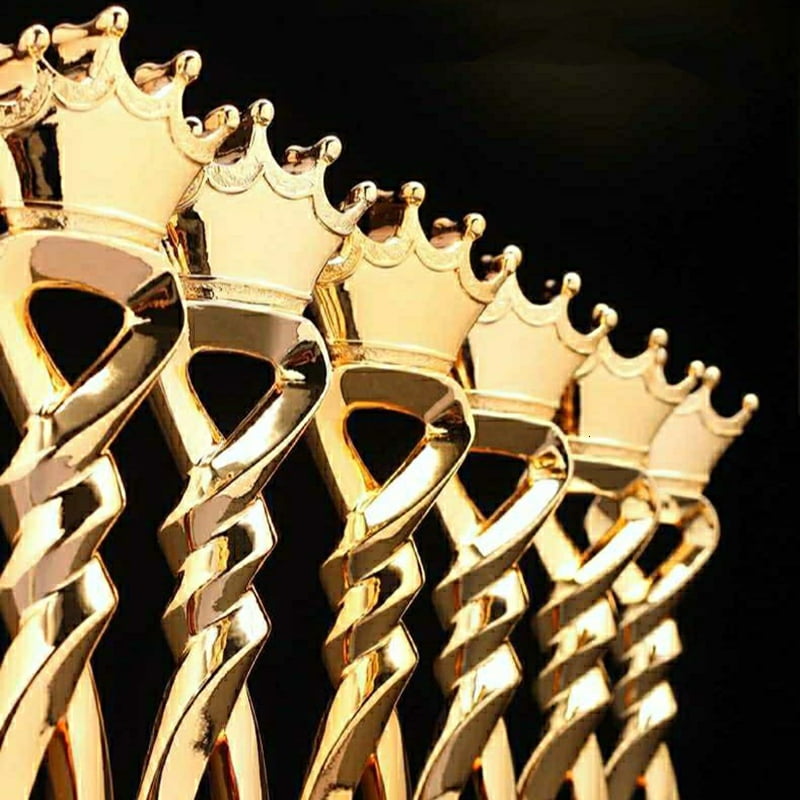 Crown 12.6'' Trophy Golden Cups Trophy Award Champions Winner Educational Props Trofeo Reward Best Prize Trophy