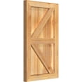 thumbnail image 3 of 16 1/8"W X 27"H Timbercraft Three 5 3/8" Boards Framed Board-N-Batten Shutters W/Z-Bar, Rough Sawn Western Red Cedar (Per Pair), 3 of 13