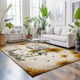 thumbnail image 3 of Area Rugs 3'x5', Vintage Sunflowers Carpet Runner Indoor Outdoor Rugs Home Decor Aesthetic, Spring Summer Retro Bees Yellow Floral Non Slip Mats Washable Accent Rug for Living Room Bedroom, 3 of 8