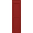 thumbnail image 5 of Ekena Millwork 12"W x 34"H Americraft Two Equal Flat Panel Exterior Real Wood Shutters (Per Pair), Fire Red, 5 of 10
