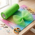 thumbnail image 5 of 1 Roll Metallic Line Deco Mesh, 6INx30FT Poly Craft Mesh for DIY Craft, Wreath Bow Making Decor Mesh for Gift Wrapping, Deco Mesh Ribbon Wrapping Ribbon Rolls for Christmas Party Wedding Home Decor, 5 of 5