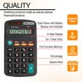 thumbnail image 3 of BAZIC 8-Digit Dual Power Calculator Pocket Size, Solar Powered & Battery, Black Color, 288-Packs, 3 of 7