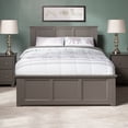 thumbnail image 3 of AFI Madison Full Wood Platform Bed with Matching Footboard & Storage Drawers, Grey, 3 of 9
