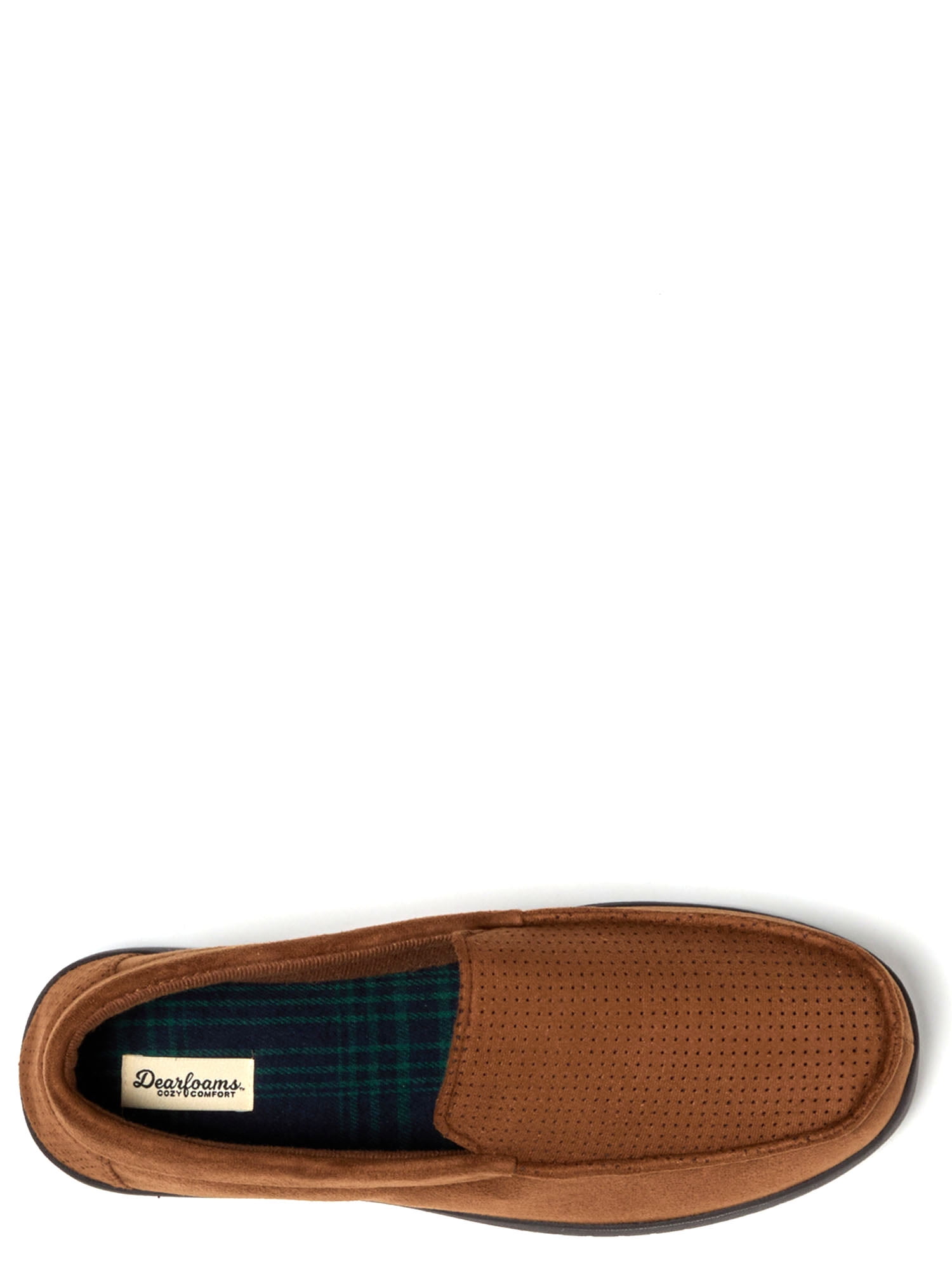 NIB Dearfoams Eli Microsuede Moccasin Slipper w/ Whipstitch - Size Large (11-12) Men main image 3
