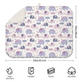 thumbnail image 2 of Elephant and Rainbow Watercolor Design Dish Drying Mat 3-Layer Absorbent Microfiber Kitchen Sink Drying Pad Non-Slip 18x24 Inch, 2 of 5