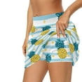 thumbnail image 2 of Garronmavis High Waisted Skorts for Woman Tennis Golf Skorts with Pockets Daily Skirts Built-In Shorts Flowy A Line Workout Skirts Tropical Pineapple, 2 of 7