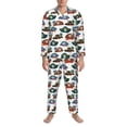 thumbnail image 3 of Naloa Pirate Hats Men’s Pajamas Set - Long Sleeve Button Down Sleep Shirt and Pajama Bottoms Sleepwear Set-Large, 3 of 7