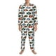 thumbnail image 3 of Balery Pirate Hats Pijama para Hombre de Dos Piezas con Manga Larga, Conjunto de Dormir y Descanso Suave con Bolsillos-Large, 3 of 7