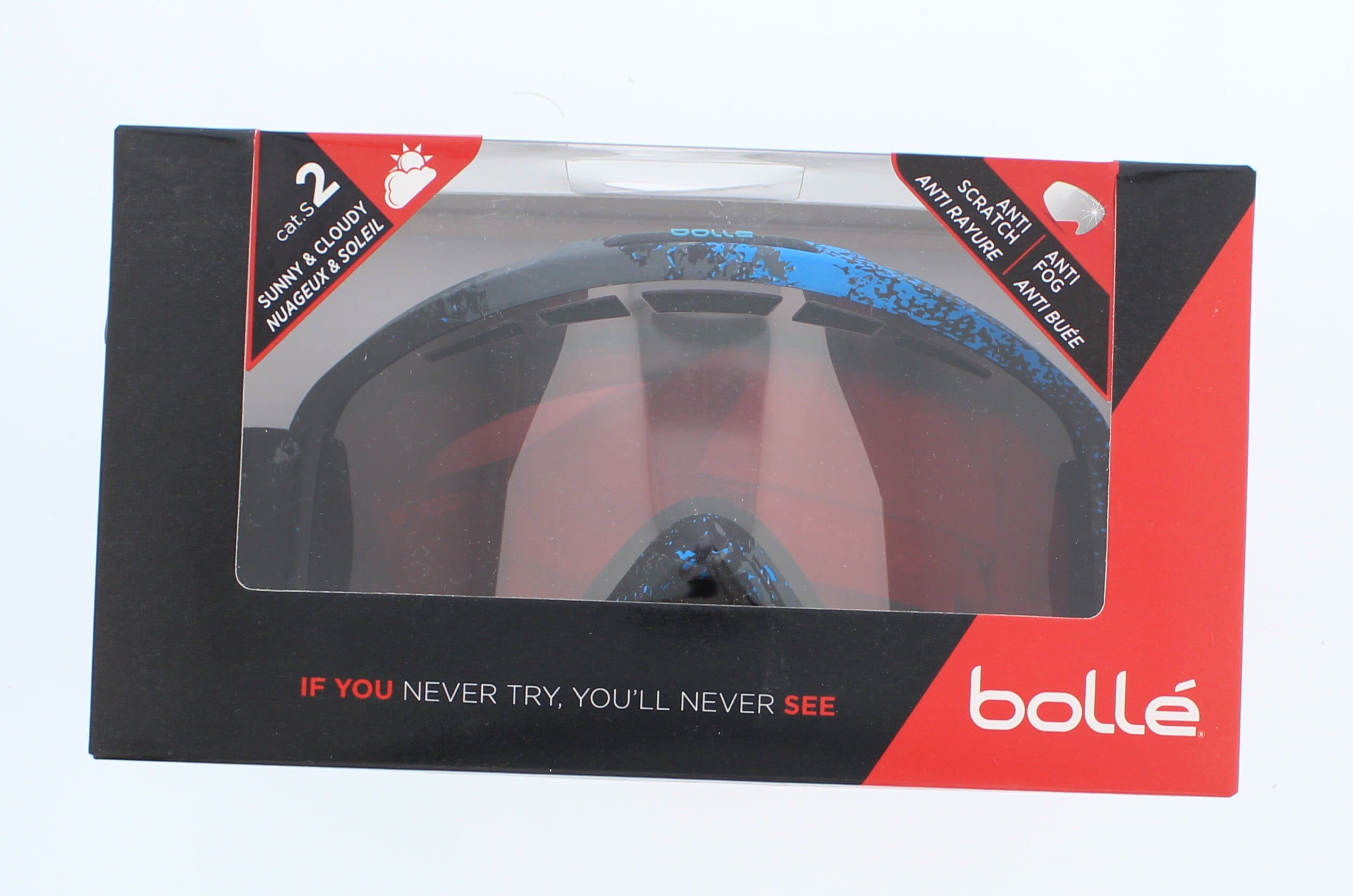 Bolle Winter Nova II Matte Blue Zenith Vermillion Gun 21685 Ski Goggles AF Lens by Supplier Generic