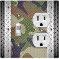 thumbnail image 1 of Metal Light Switch Plate Outlet Cover (Multi Camo 2 - Single Toggle Single Duplex), 1 of 2