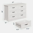 thumbnail image 2 of Asofer 6-Drawer White Dresser Cabinet with Metal Handle, for Bedrooms, Living Room, Cloakroom, 2 of 5
