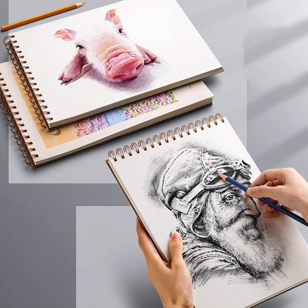 Sinyiin With 100pagesSketheets Sketch Book Thick Paper Bleed Proof For Students And Artists Drawing