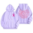 thumbnail image 6 of Hoodies for women Breast Cancer Awareness Long Sleeve Pink Ribbon Graphic Hooded Sweatshirts with Pockets Casual Comfy Pullover Fall Tops 2025, 6 of 6