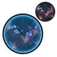 thumbnail image 2 of Indoor 12' Voice-Activated Luminous Decoration Wall Clock With LED Night Light Neon Butterfly, 2 of 8