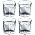 thumbnail image 1 of Coofit Drinking Glass Cups Small: 4PCS Round Square Milk Cups Whiskey Glasses for Water, 1 of 9