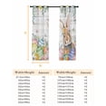 thumbnail image 6 of Easter Bunny Blackout Curtains for Bedroom, Colorful Easter Eggs Eucalyptus Grey Wooden Thermal Insulated Kitchen Drapes with Grommets, Light Blocking Window Treatment, 2 Panels 52" x 90", 6 of 7