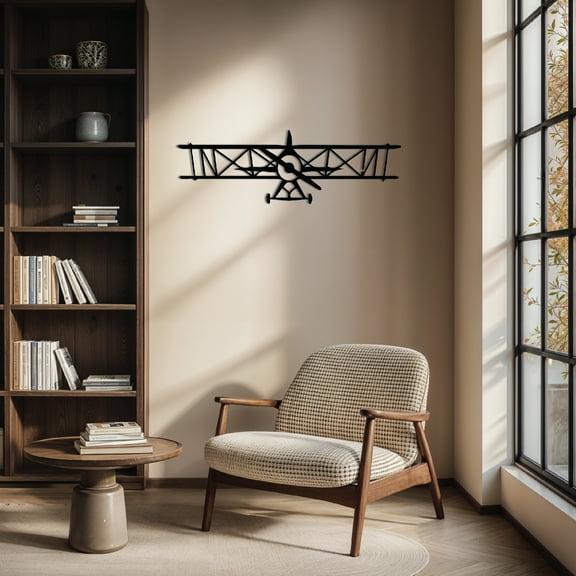 Swift Beacon Aviator Dream Metal Wall Art - Elegant Textured Black Finsihed with Solid Metal Body, Ideal Wall Decor for Living Room, Bedroom, Office and Playroom