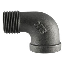 STZ Industries 1/4 in. MIP each X 1/4 in. D FIP Black Malleable Iron 90 Degree Street Elbow