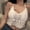 white, variant on 2026 New Crochet Bustier Beach Top Hollow Out Vest Sexy Adjustable Pads Tropical Summer Swimwear Cover Up Party Crop Top