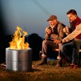 thumbnail image 3 of WAA Smokeless Outdoor Portable Fire Pit, 19" Round, Stainless Steel with Detachable Ash Pan and Carry Bag, 3 of 7