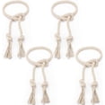 thumbnail image 1 of 4 Piezas Alzapaños de Cortina de Algodón Natural - Cuerda de Retención de Cortina Estilo Granja de Color Crema, Retenciones Decorativas de Cortina para Estilo Rural, 1 of 5