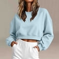 thumbnail image 2 of Enjoytime Crewneck Sweatshirts Women Fall Fashion Long Sleeve Pullover Cropped Tops Solid Casual Winter Clothes, 2 of 6