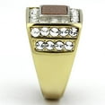 thumbnail image 4 of Anillo Color Oro Para Hombres de Acero Inoxidable Piedra Cafe, 4 of 4
